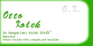 otto kolek business card